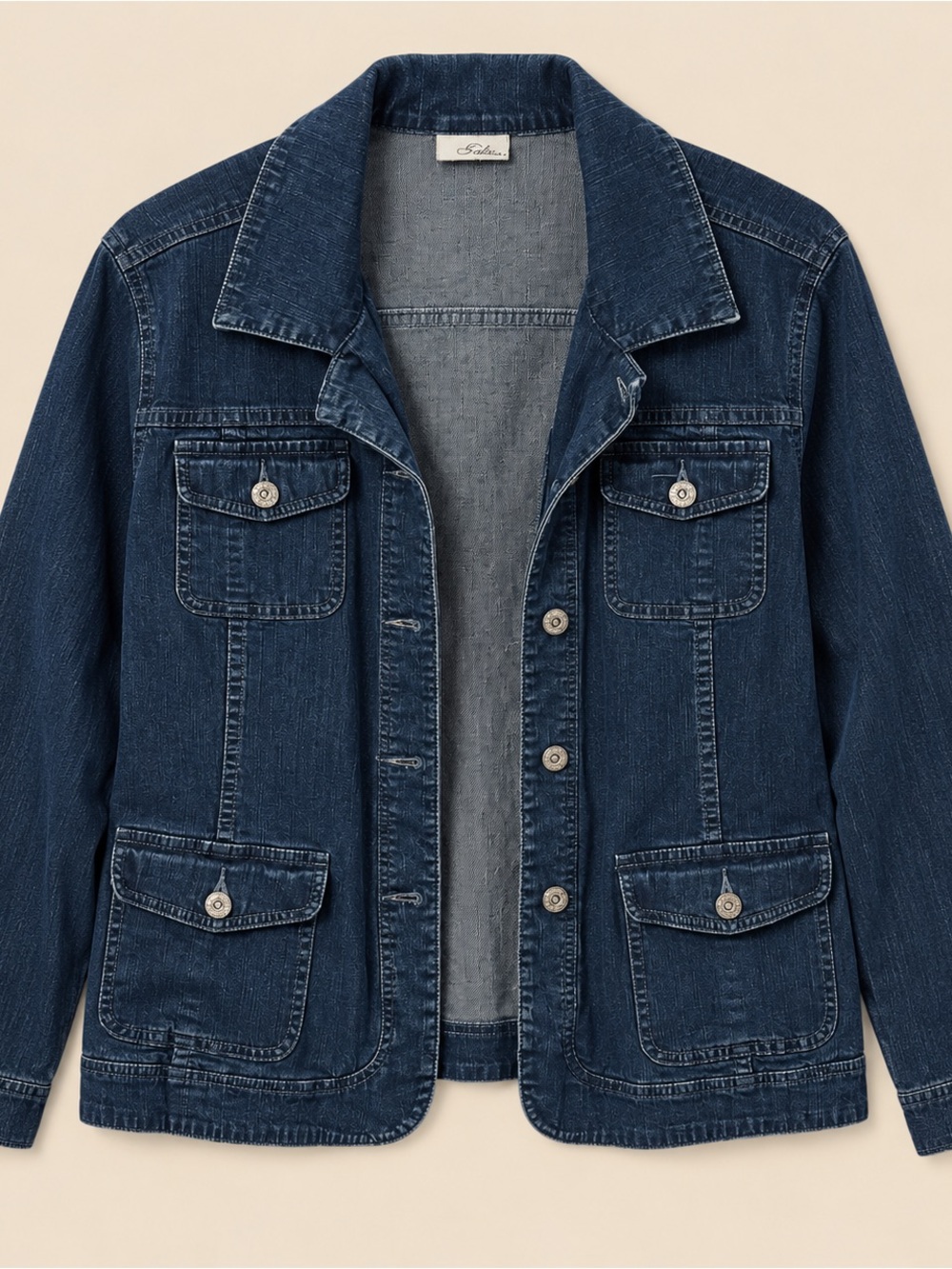 Chico's Dark Blue Denim Jean Jacket
